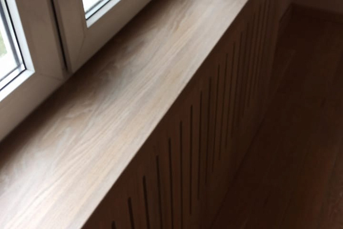 Подоконник с экраном для батареи (3). Работы компании РСК Интерьер.